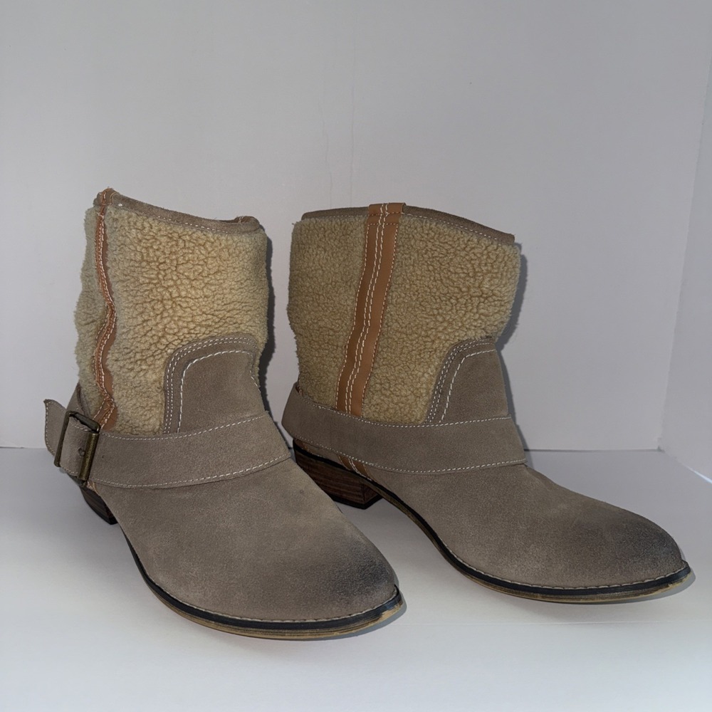 Kelsi Dagger Brooklyn Womens Beige Booties Size‎ 10 Medium